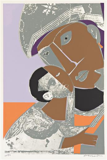 ROMARE BEARDEN (1911 - 1988) Mother and Child.